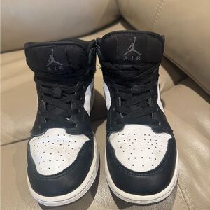 Jordan Kids Black and White Sneakers